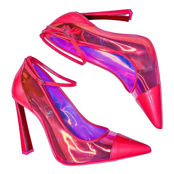 Christian Louboutin Debout Condorapik Pump Fluorescent Pink EU 36.5 US 6.5 Heels - Picture 6 of 11
